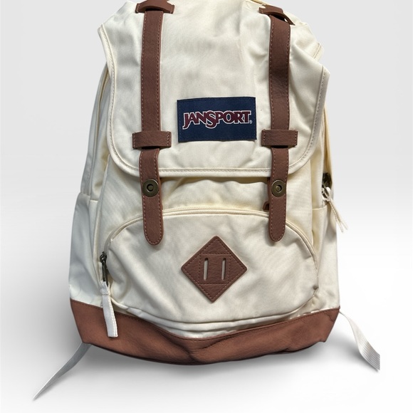 JanSport Classic Cream and Brown Backpack
